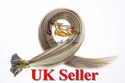 £68 • Buy 14 -24  1g 7A* Nano Ring Double Drawn Armenian/Indian Remy Human Hair Extensions