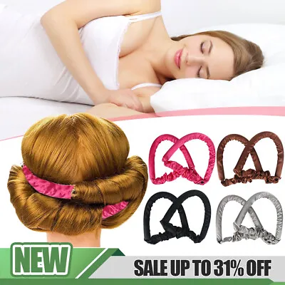 Button Hair Curlers Heatless Curling Rod Soft Headbands No Heat Wave Form Women • £3.16