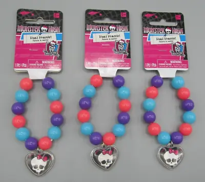 Monster High Beaded Bracelet NEW 2014 Mattel Party Favor Accessory Lot Of 3 • $7.99