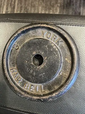 1 Vintage York Barbell 10 Lb  Cast Iron Weight  1  Hole • $15