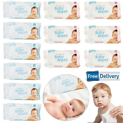 Sensitive And Fragranced Baby Wipes Soft Safe Non Allergenic Cleaning Supplies • £5.79