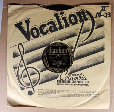 £16.21 • Buy Lonnie Johnson & Spencer Williams VOCALION 03094 V+/E PREWAR BLUES / GOSPEL 78
