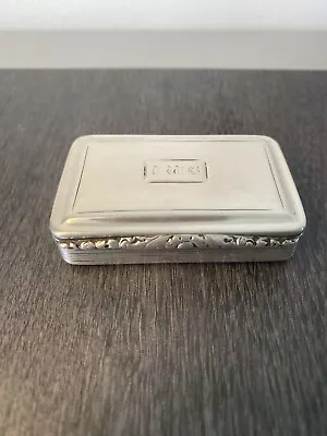Solid Silver Snuff Box By Nathaniel Mills 1831 Birmingham  • £180