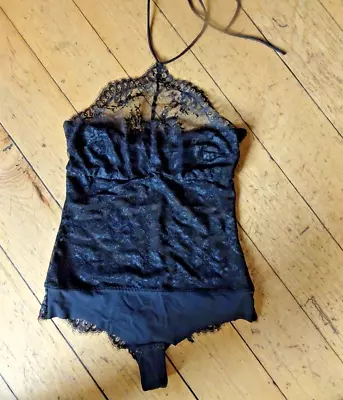 £20 • Buy Sexy Black Lace Body Play Suit Intimissimi Halter Neck Lined Small Size UK 6-8