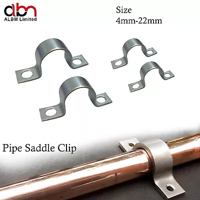 Small Zinc Plated Steel Pipe Saddle Clip / Band - 4mm Up To 22mm • £22.19