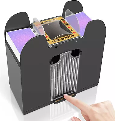 6-Deck Casino Automatic Card Shuffler AC/DC-Power&Battery-Operated For Blackjack • $29.77