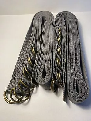 Wholesale Pack 12 X Double D Ring Belts Canvas Webbing Strap • £20