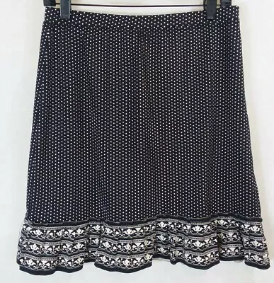 MAX EDITION Stretch Skirt Medium Black Dot EUC  • $9.39