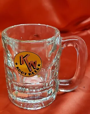 RARE Vintage KW ROOT BEER 4 1/4  Glass Mug • $3.90