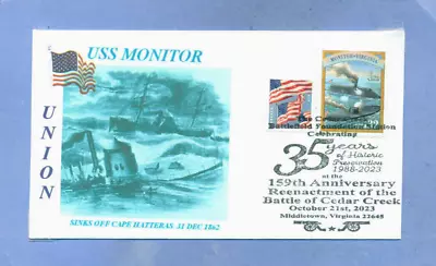 USS MONITOR Union Navy Civil War Ships Ironclad Sinks Off Cape Hatteras Pict PM • $4.90