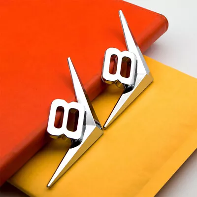 $9.99 • Buy 2x Chrome Silver Metal V8 Logo Engine V-8 Emblem Car Trunk Fender SUV Auto Badge