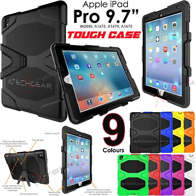 Apple IPad PRO 9.7  Tough HEAVY DUTY Shock Proof Protective Survival Case Cover • £9.95