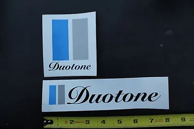 Duotone Snowboard Clothing Blue Grey White Vintage Snowboarding STICKER Lot Of 2 • $20