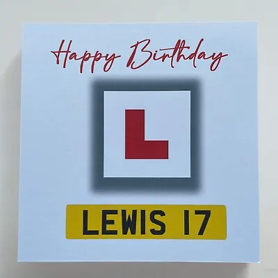 Boys Learner Driver 17th Birthday Card Grandson Son Nephew Personalised Car • £2.95