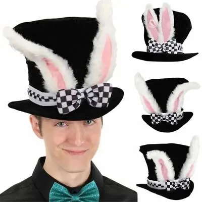 Kids Easter Rabbit Funny Party Hat Velvet Costume Cosplay Plush Bunny Ears UK • £7.16