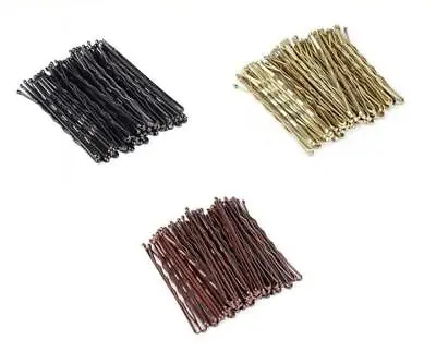 Kirby Grips Bobby Pins Hair Pins Black Gold Red 6cm QTY 50  FREE SHIPPING • £2.96