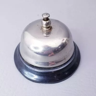 Vintage Silver Tone Metal Hotel Bell Front Desk Counter Service Bell • $9.99