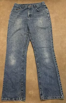 VTG 90’s Lee Riders Boot Cut Distressed Faded Blue Jeans USA (actual 30x33) 12 L • $16.88