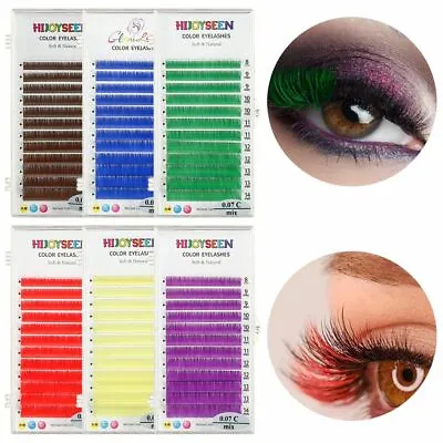 8-14mm Colored False Lashes Eyelash Faux Eyelash Extensions Multicolor Lashes • £5.83