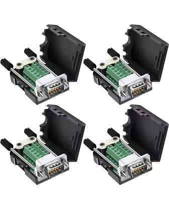 DaFuRui 4Pcs-Male DB9 Male Connector Breakout Connector Solderless RS232 D-SUB • $24.99