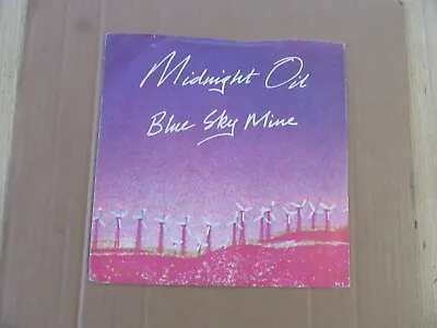 MIDNIGHT OIL Blue Sky Mine/Wedding Cake Island. Vinyl 45. CBS (1990).  VG • £2