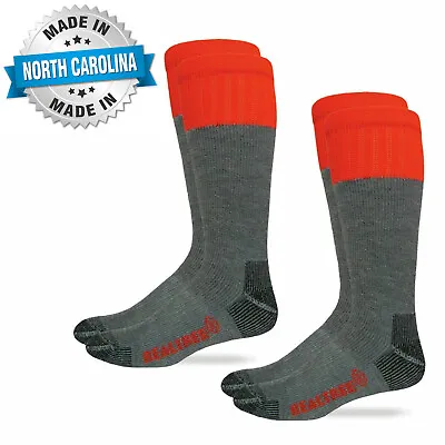 Realtree Mens Merino Wool Tall Boot Socks Steel Toe Ultra-Dri 2 Pair Pack • $15.99