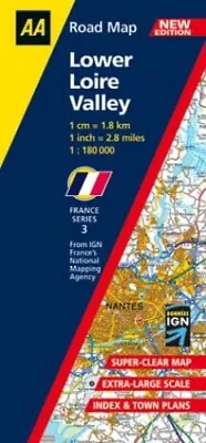 Lower Loire Valley (AA Road Map France Series) Sheet Map Folded Book The Cheap • £4.49