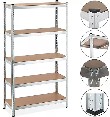 5 Tier Racking Shelf Heavy Duty Garage Shelving Storage Shelves 70x30x150cm • £19.99