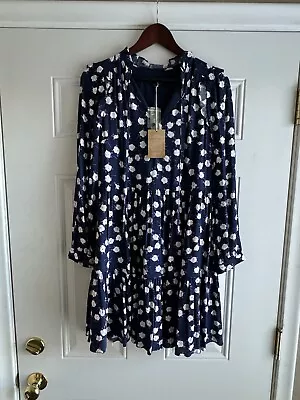 J Crew Women's Tieneck  Extra-Small Tiered Dress Scattered Flower Print AR656 • $24.99