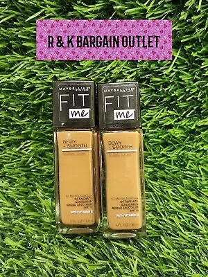 Maybelline Fit Me! Dewy + Smooth Liquid Foundation 355 Coconut 2pcs Exp 04/2025 • $9.94