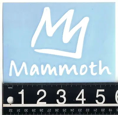 MAMMOTH MOUNTAIN DECAL 5.75 In X 4 In White Snowboard Ski Die-Cut Sticker • $5.95