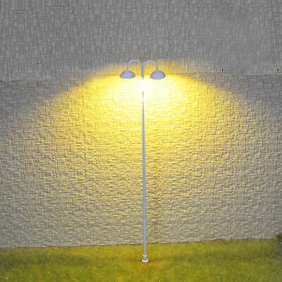 4 X O Scale LED Yard Light Model Train Railroad Street Station Lamp Post #702WH • $8.99