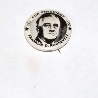 1944 V VICTORY FDR Franklin D. Roosevelt Campaign Pin Pinback Button PRESIDENT • $29.95