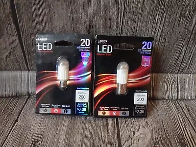 Lot 2 Feit Electric Led Bulb Sw E11 3w 3k 20 W Equivalent Lamp Base New 1D 1/23 • $9.99