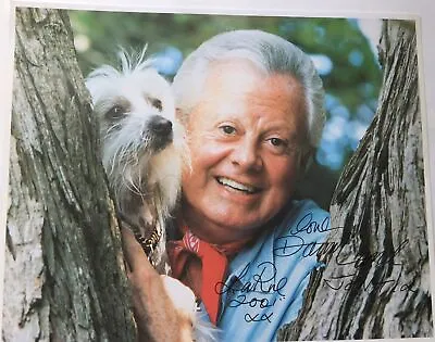 Danny La Rue With His Dog Hand Signed Large Photo 26x20cm Autograph • £14.39