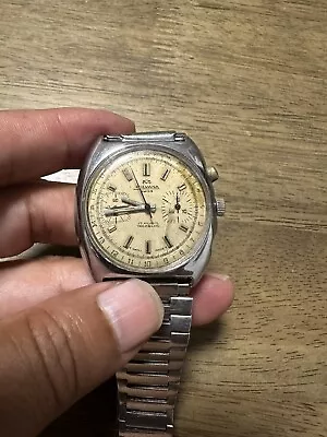 Vtg Silvana Chronograph Mechanical Antimagnetic Incabloc Watch 14000 Swiss Made • $103.50