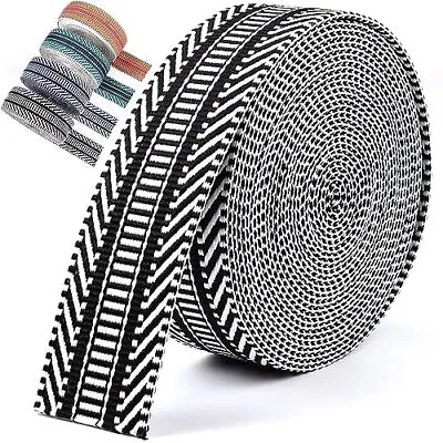 Nylon Webbing 1.5 Inch -6 Yards Black Jacquard Cotton Webbing -Straps Seat Be... • $23.42