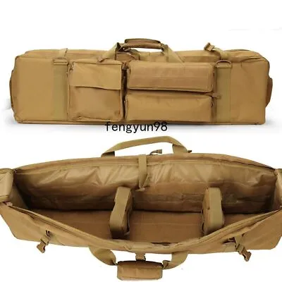 Outdoor Camouflage Double-Layer Shoulder Military Dual Gun Bag Tactical M249 Bag • $57.80