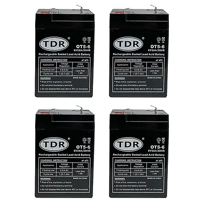 4x 6V AGM Deep Cycle Battery SLA Sealed UPS APC Alarm Toy Replace 4Ah 4.5Ah 5Ah • $89.95