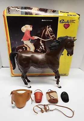 Vtg 1978 Marx Toys Sindy Doll Horse With Saddle Bridle Buckets Helmet & Box • $49.95