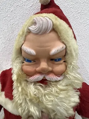 Vintage Plush Santa Claus Rubber Face Doll From The 1950s • $150