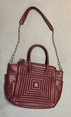 Via Spiga Red Leather Shoulder Bag Cross Body Bag Purse • $39.98
