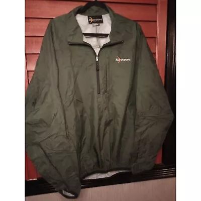 Moonstone Green Quarter Zip Raincoat Nylon USA. Size XL • $38