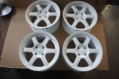 For Honda Dc2 Ek9 Ef8 Ef9 Sb3 Eg6 Gd3 JDM 15  Racing Style White Wheels Rim TE • $1268.43