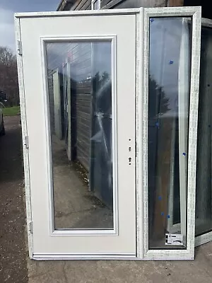 1460-2095 New White Composite Door In A  Upvc Frame Opens Out Ideal For Porch • £595