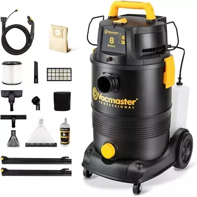 $202.99 • Buy Vacmaster 8 Gallon 5.5 Peak HP Wet Dry Upholstery Shampoo Vacuum Cleaner VAC