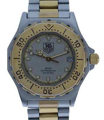 Vintage Tag Heuer Midsize 35mm Two Tone 3000 Series Divers Watch Ref: 934.213! • $299.95