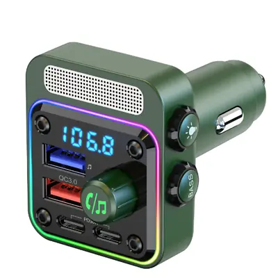 Bluetooth Car FM Transmitter MP3 Player Dual PD USB Charger USB Drive Adapter • $21.50
