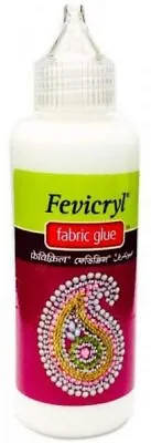Fevicryl Fabric Glue For Gems Acrylic Rhinestones Clothes Shoes 80ml White • £8.49