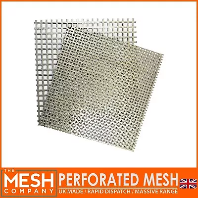 £26.49 • Buy Square Stainless Steel Perforated Mesh Sheet Plate Guillotine Cut 300 X 300mm